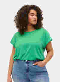 Kortærmet t-shirt i bomuldsblanding, Kelly Green, Model