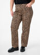 Leopard jeans med regulær talje, Brun, Model image number 2