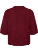 L&oslash;s strikbluse med korte &aelig;rmer, R&oslash;d, Packshot image number 1