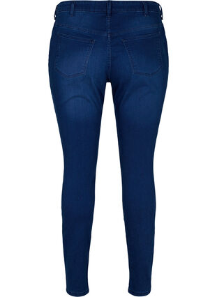 Super slim Amy jeans med elastik i taljen, Dark blue, Packshot image number 1