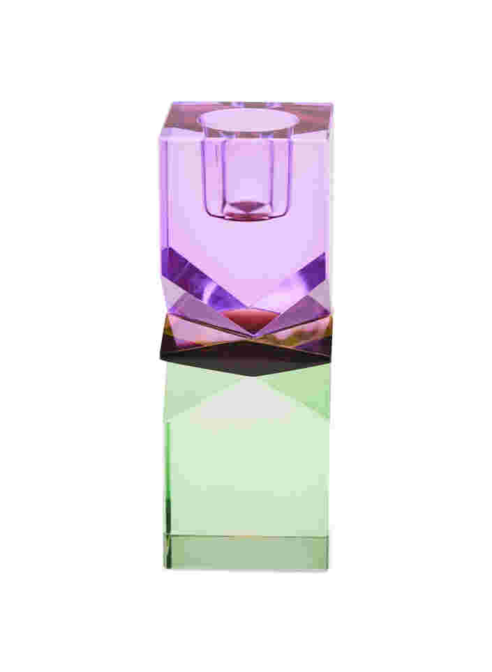 Lysestage i krystalglas, Violet/Mint Comb, Packshot