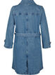 Denim trenchcoat med bælte, Blue Denim, Packshot image number 1
