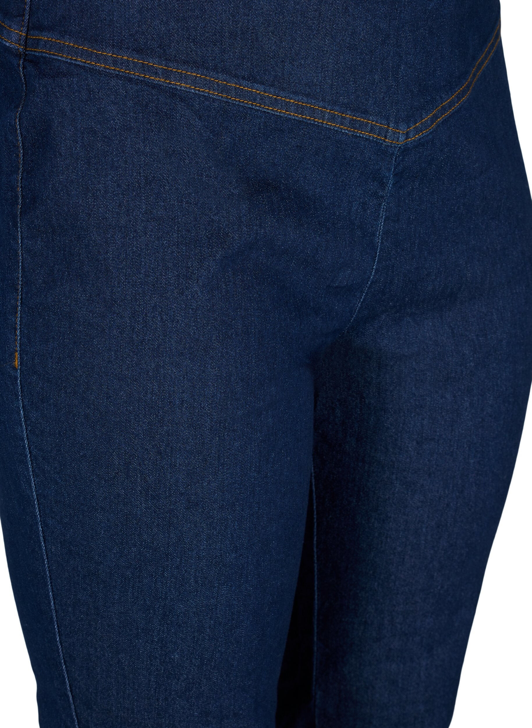 Zizzi Stretchy jeggings i bomuldsmix, Dark blue, Packshot image number 2