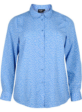 FLASH - Skjorte med prikker, Marina White Dot, Packshot image number 0