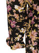 Midikjole med blomsterprint og aftageligt bindeb&aelig;lte, Sort, Packshot image number 3