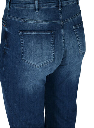 Regular Gemma jeans med høj talje, Blue denim, Packshot image number 3
