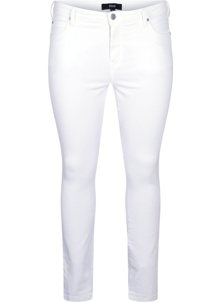 Højtaljede super slim Amy jeans, Hvid, Packshot image number 0