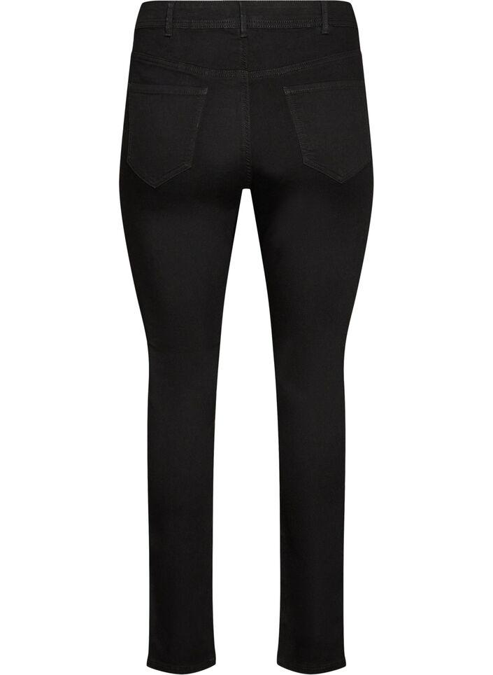 Amy super slim fit jeans med h&oslash;j talje, Sort, Packshot image number 1