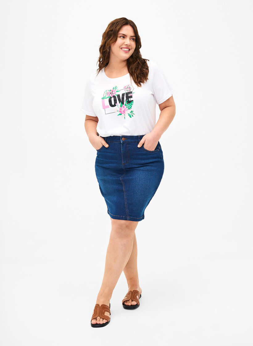 FLASH - T-shirt med motiv, Bright White Love, Model image number 2