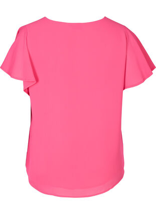 Bluse med korte ærmer, Fandango Pink, Packshot image number 1