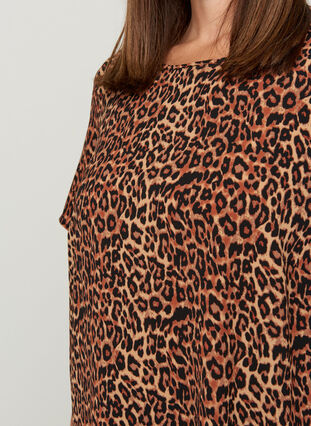 Kortærmet tunika med leopard print, Leopard AOP, Model image number 2