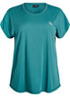 Ensfarvet tr&aelig;nings t-shirt, Bl&aring;, Packshot image number 0