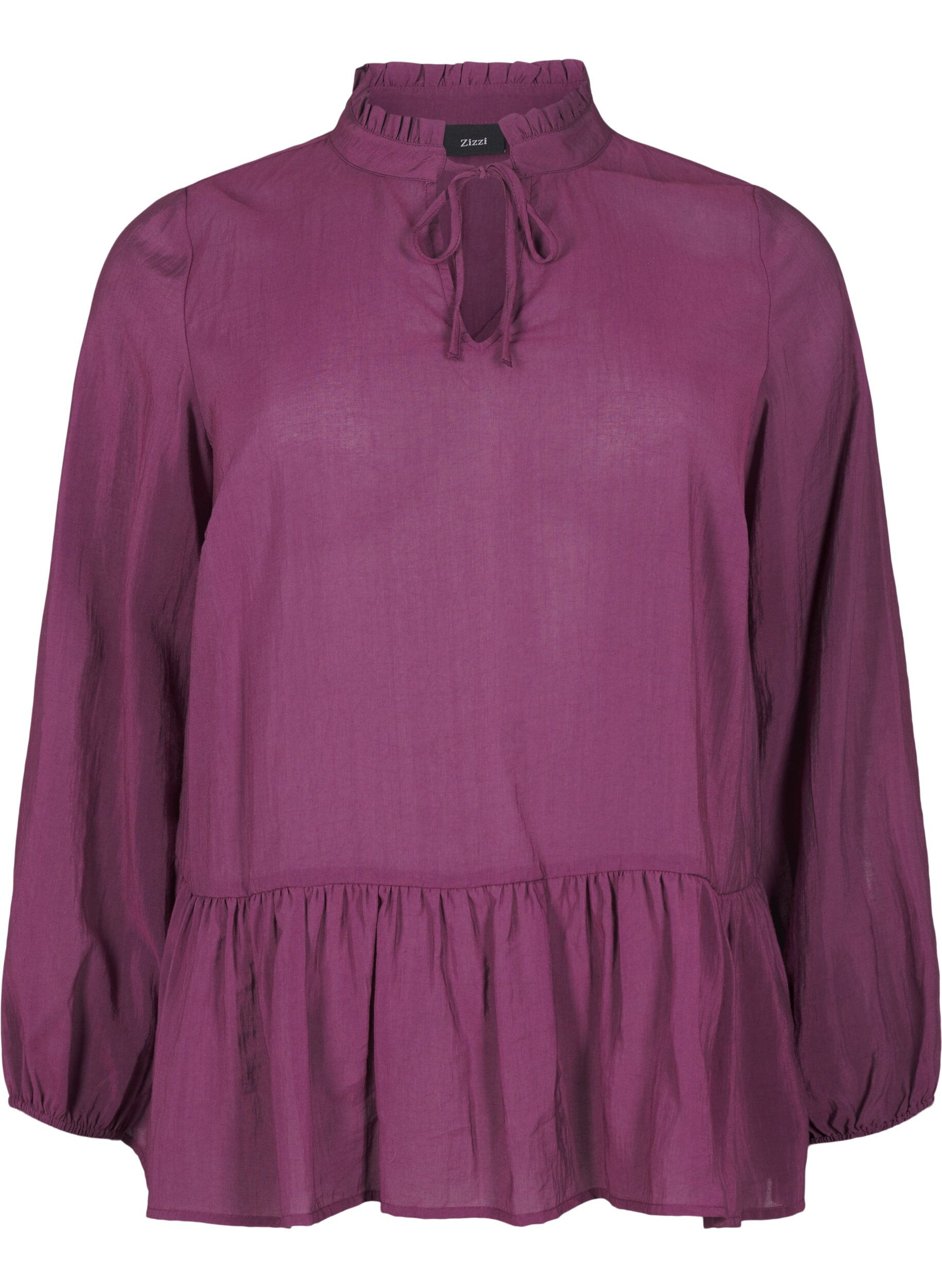 Viskose bluse med peplum
