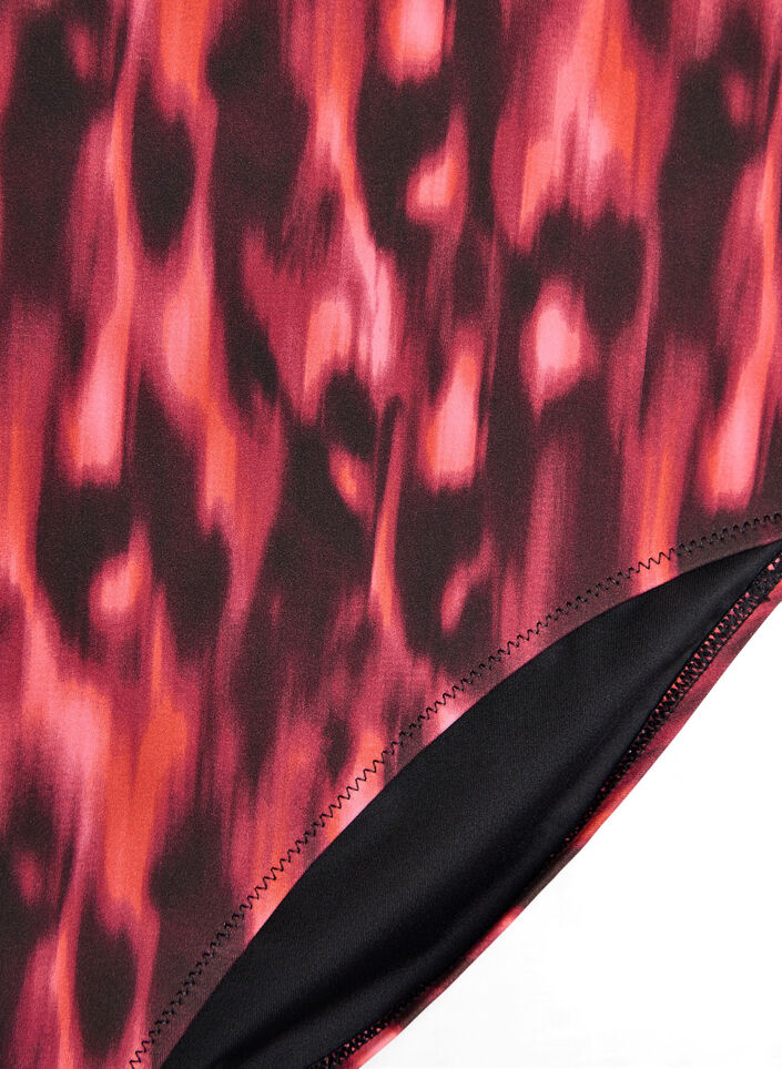 Bikinitrusser med print og h&oslash;j talje, R&oslash;d, Packshot image number 2