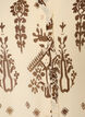 Kjole med ornamentprint og fl&aelig;sekrave, Beige, Packshot image number 2
