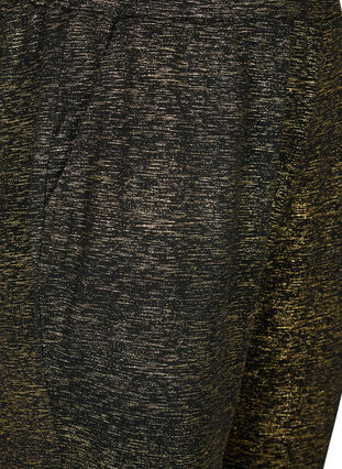 Maddison bukser med guldfarve og lommer, Black w. Gold, Packshot image number 2