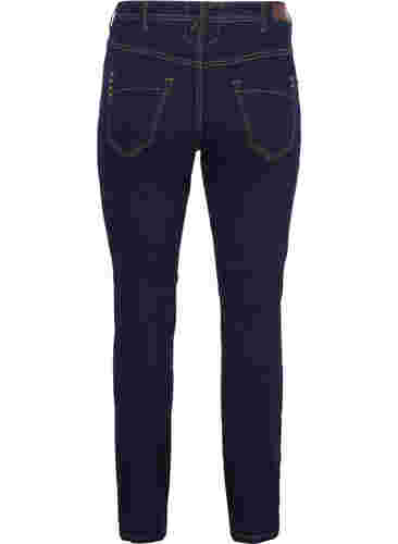 Slim fit Vilma jeans med høj talje, Dk blue rinse, Packshot image number 1
