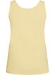 Ensfarvet basis top i bomuld, Gul, Packshot image number 1