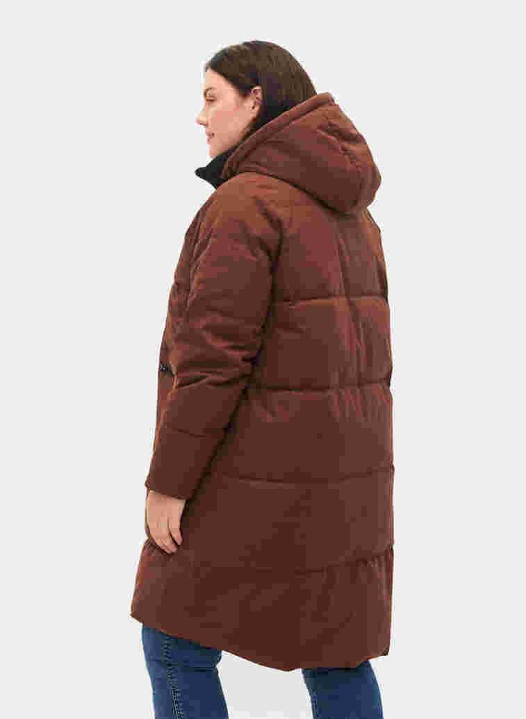 Vinterjakke med aftagelig hætte, Friar Brown, Model image number 1