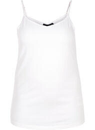 Basis strop top i bomuld, Hvid