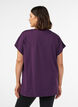 Ensfarvet tr&aelig;nings t-shirt, Lilla, Model image number 2