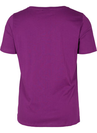 Bomulds t-shirt med tryk, Grape Juice, Packshot image number 1