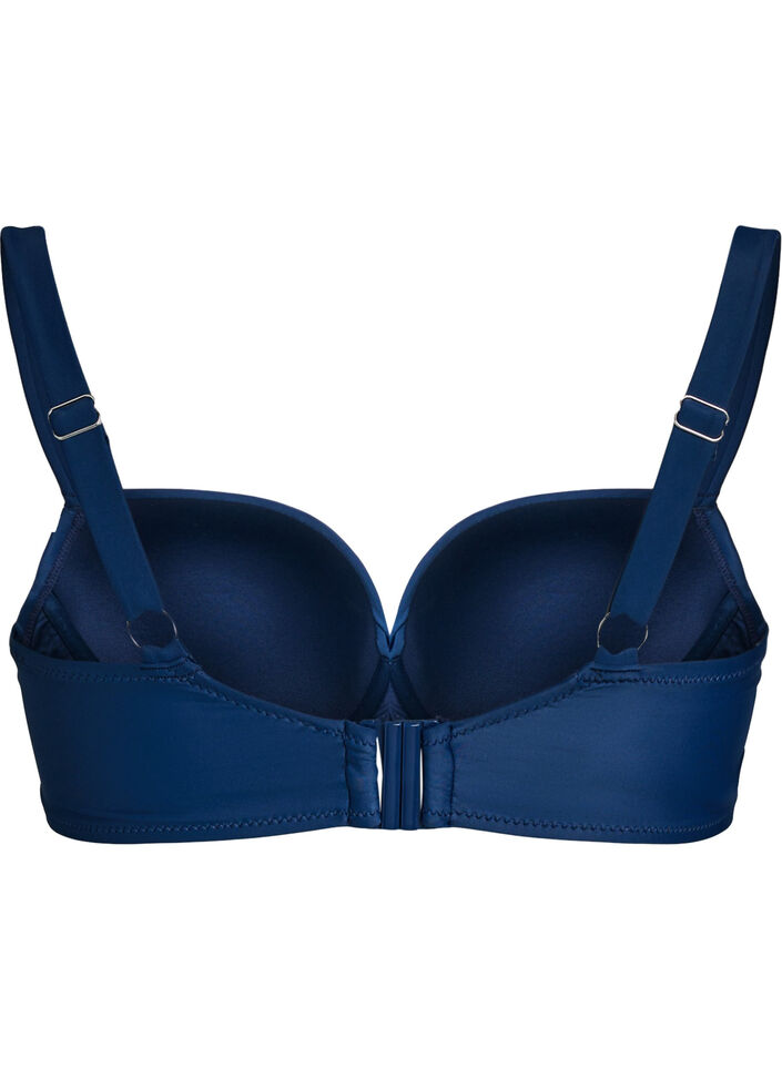 Bikini bh med b&oslash;jle og drapering, Bl&aring;, Packshot image number 1