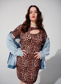 Leopard kjole, , Model
