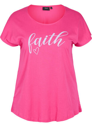 Løs bomulds t-shirt med korte ærmer, Beetroot Pur Faith, Packshot image number 0