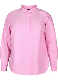Langærmet skjorte i bomuld, Pink Frosting