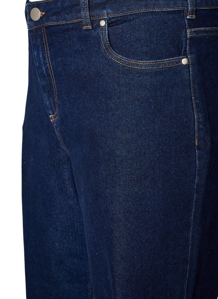 Myra jeans med h&oslash;j talje og wide fit, Bl&aring;, Packshot image number 2