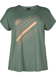 Kortærmet trænings t-shirt med print, Laurel W. w. Print