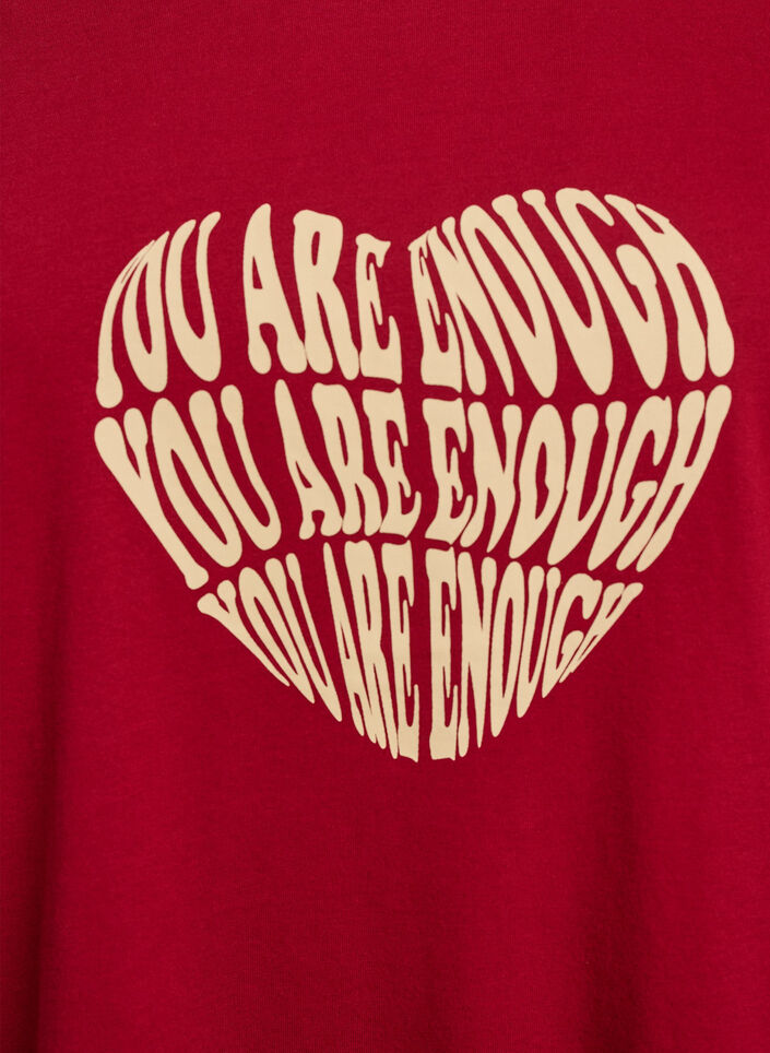 T-shirt med motiv , R&oslash;d, Packshot image number 2