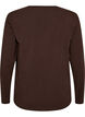Natbluse i bomuld med hjerteprint, Brun, Packshot image number 1