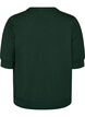 Finstrikket bluse med korte &aelig;rmer, Gr&oslash;n, Packshot image number 1
