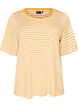 T-shirt med TENCEL&trade; Lyocell og striber , Gul, Packshot image number 0