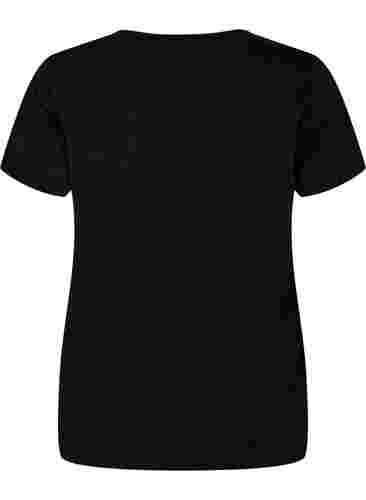 Trænings t-shirt med print, Black White Logo, Packshot image number 1