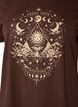 T-shirt i bomuld med frontmotiv, Brun, Packshot image number 2