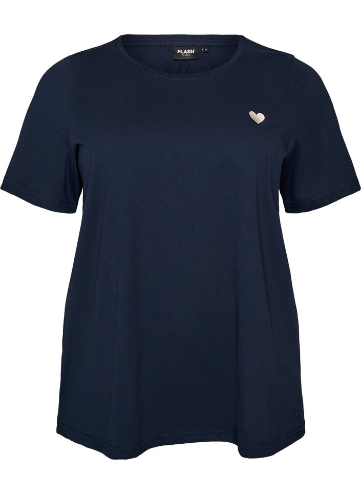 T-shirt med motiv, Bl&aring;, Packshot image number 0