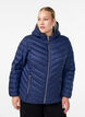 Letv&aelig;gts jakke med h&aelig;tte, Bl&aring;, Model image number 0
