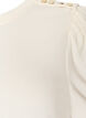 Bluse med knapdetalje og korte puf&aelig;rmer, Beige, Packshot image number 2