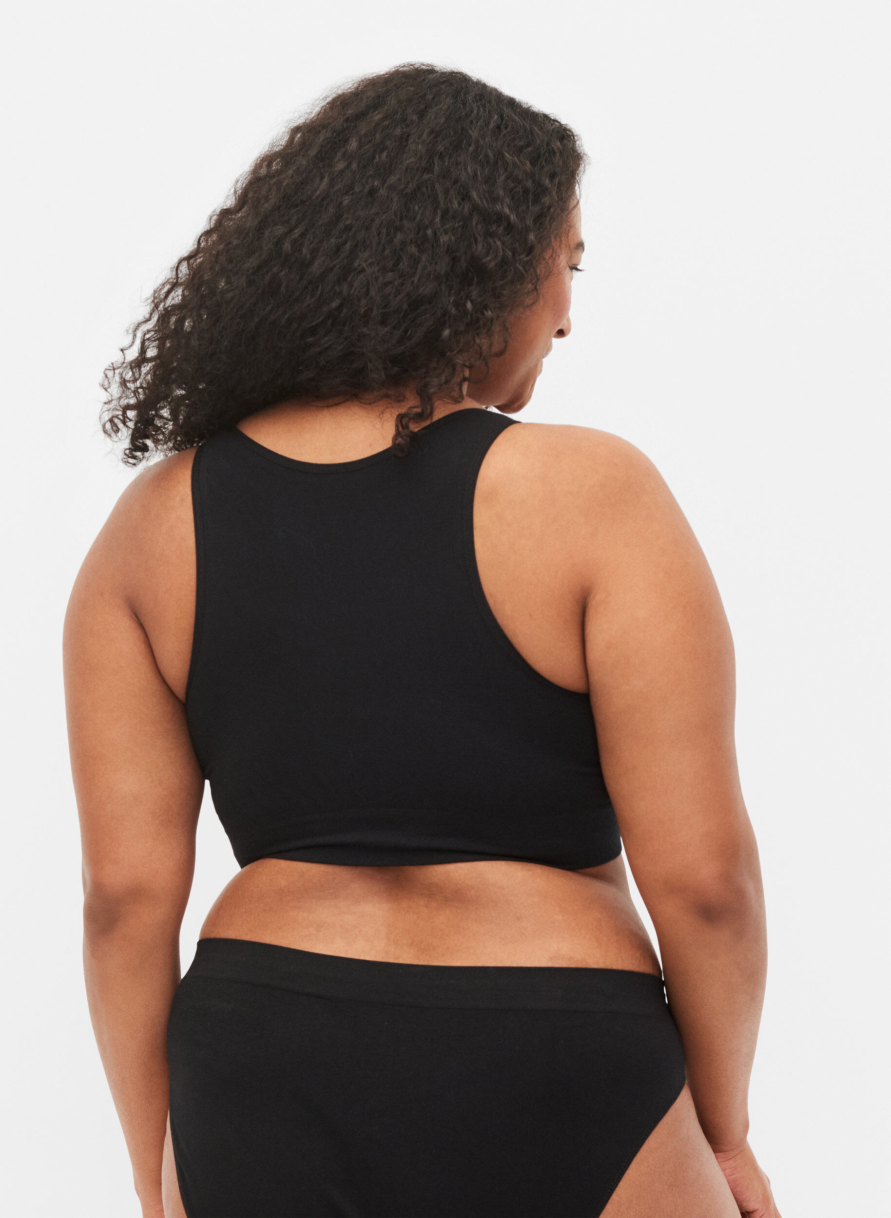 Zizzi Bl&oslash;d bh med mesh, Black, Model image number 1