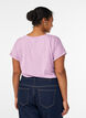 Kort&aelig;rmet t-shirt i bomuldsblanding, Lilla, Model image number 2