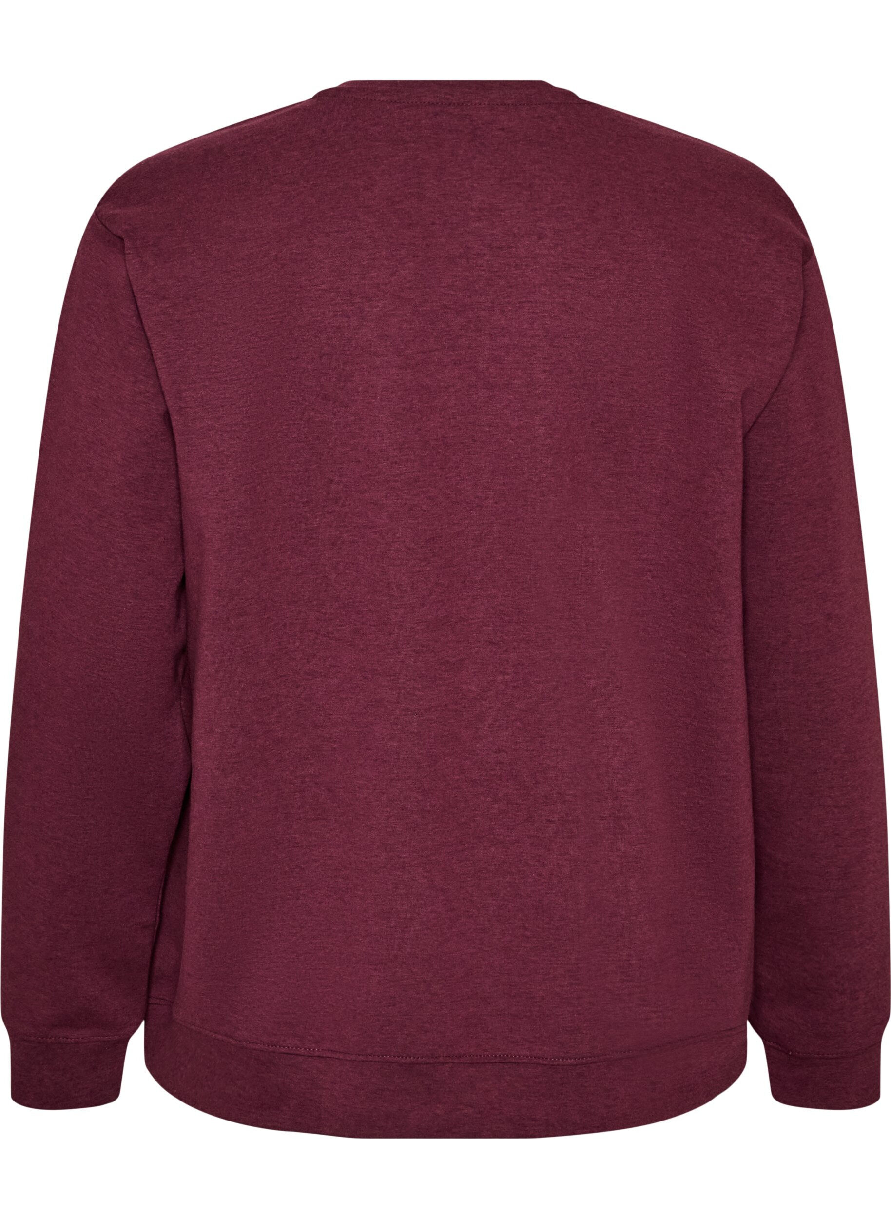 ZizziSweatshirt med rund hals, R&oslash;d, Packshot image number 1
