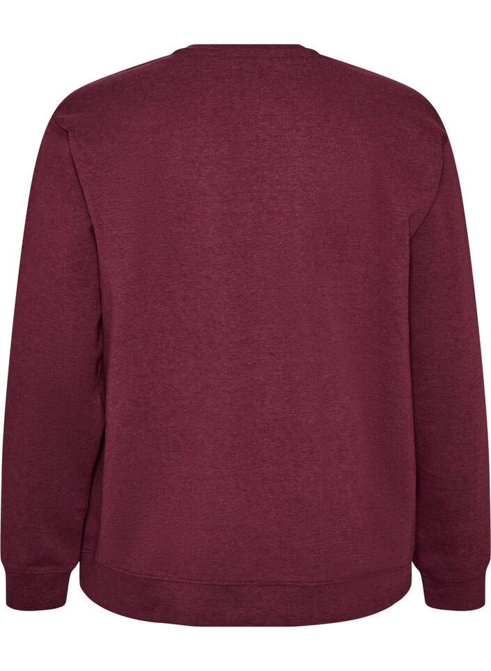 Sweatshirt med rund hals, R&oslash;d, Packshot image number 1