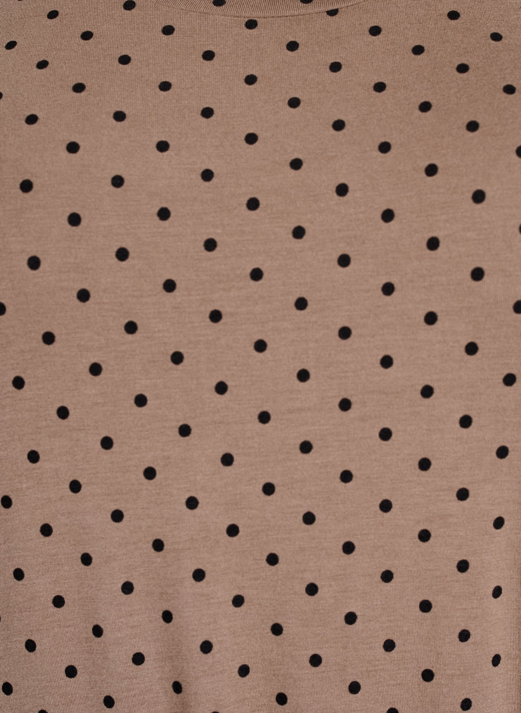 Zizzi Midilang jerseykjole med bindeb&aring;nd i taljen, Brun, Packshot image number 2