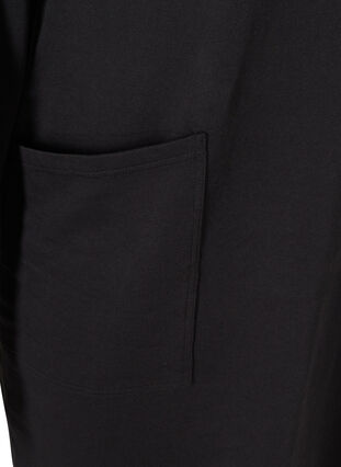 Sweatkjole med lommer og lynlås, Black w. Burlwood, Packshot image number 3