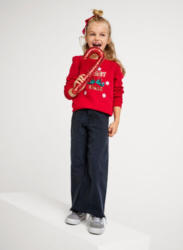 Jule sweatshirt til børn, Tango Red Merry XMAS, Image image number 1