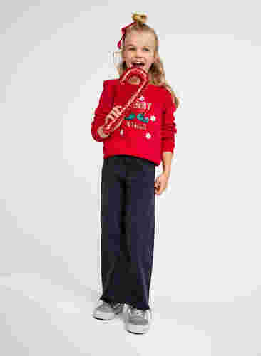 Jule sweatshirt til børn, Tango Red Merry XMAS, Image image number 1