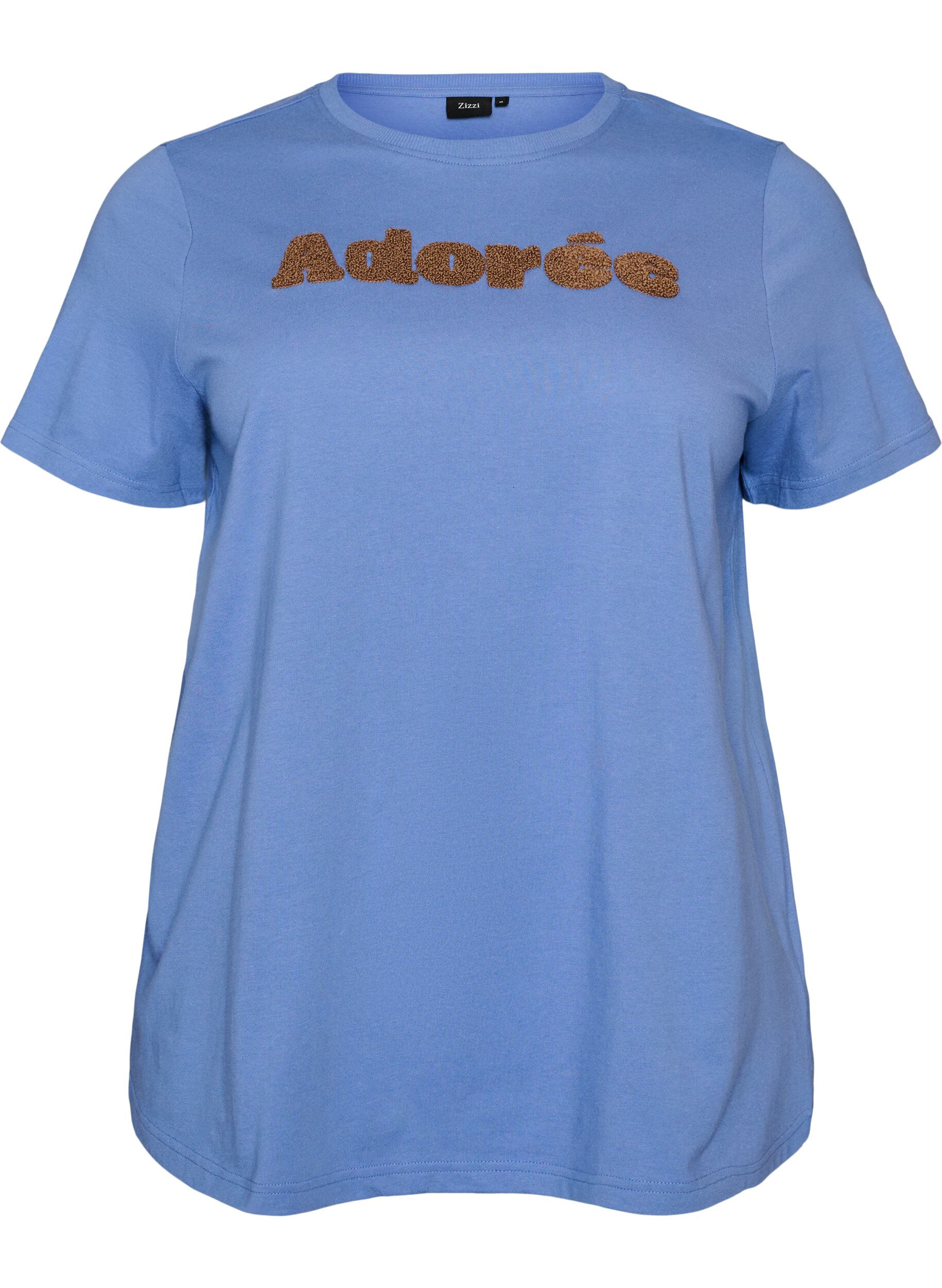 T-shirt i &oslash;kologisk bomuld med frontmotiv